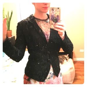 Vintage Giorgio Armani Blazer beads/sequins Sz 2/4